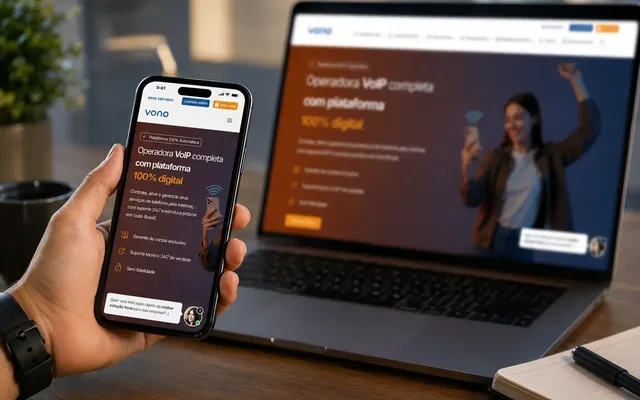 Case Vono — sustentação de site e apps para operadora VoIP