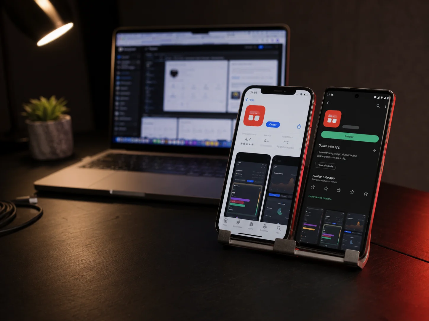 Publicação de aplicativos na App Store e Google Play pela Nucleus.eti